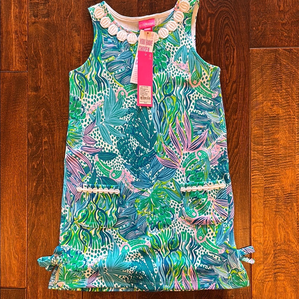 Lilly Pulitzer Little Lilly Knit Shift Dress- Botanical Green